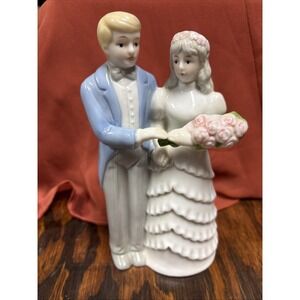 Large 8" Bride & Groom Prestige Collector's Club‎ Excel figurine 1990, porcelain
